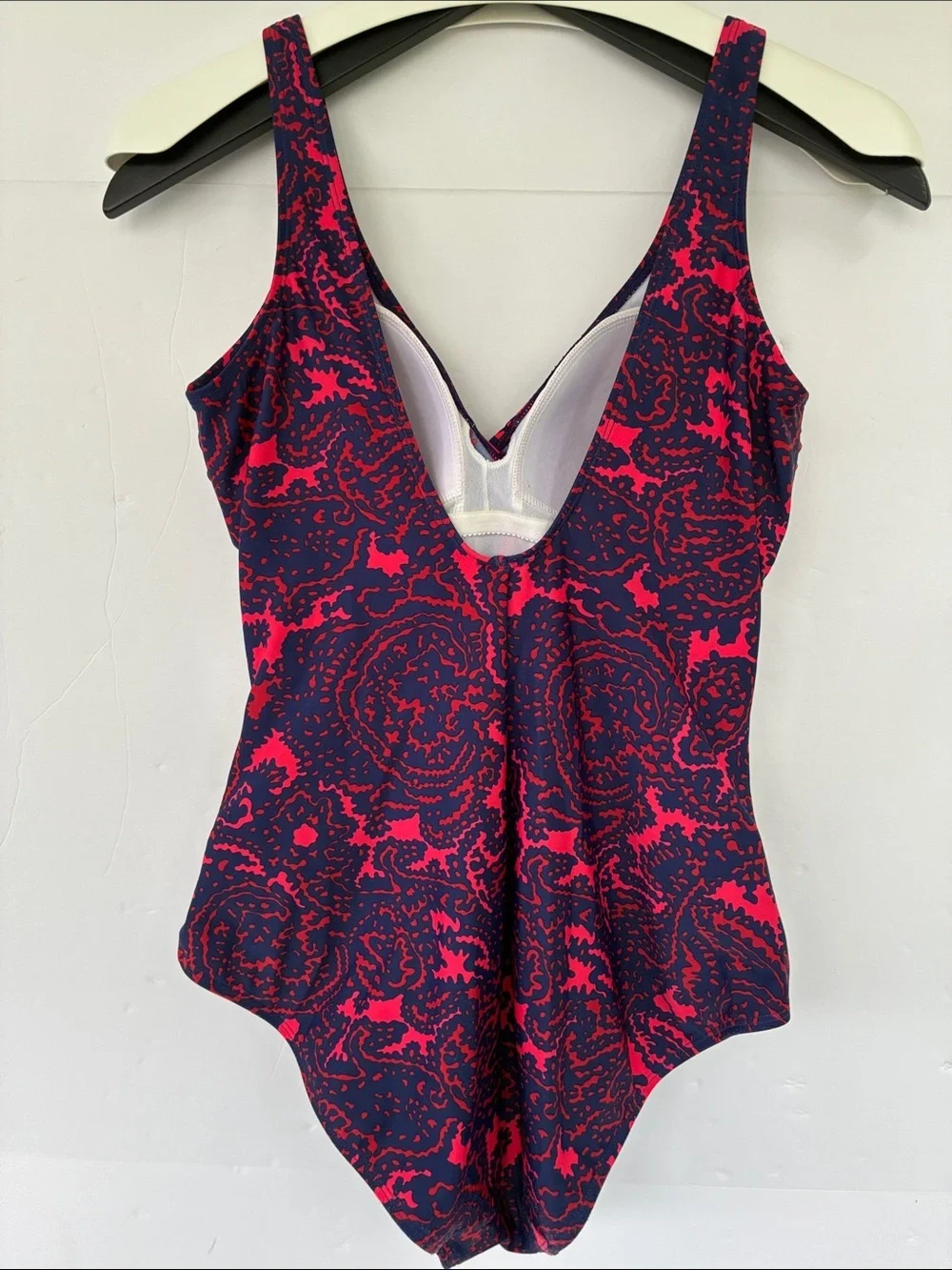 Boden Paisley One-Piece Swimsuit with V-Neck 8R